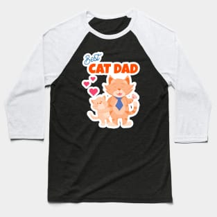 Best Cat Dad Baseball T-Shirt